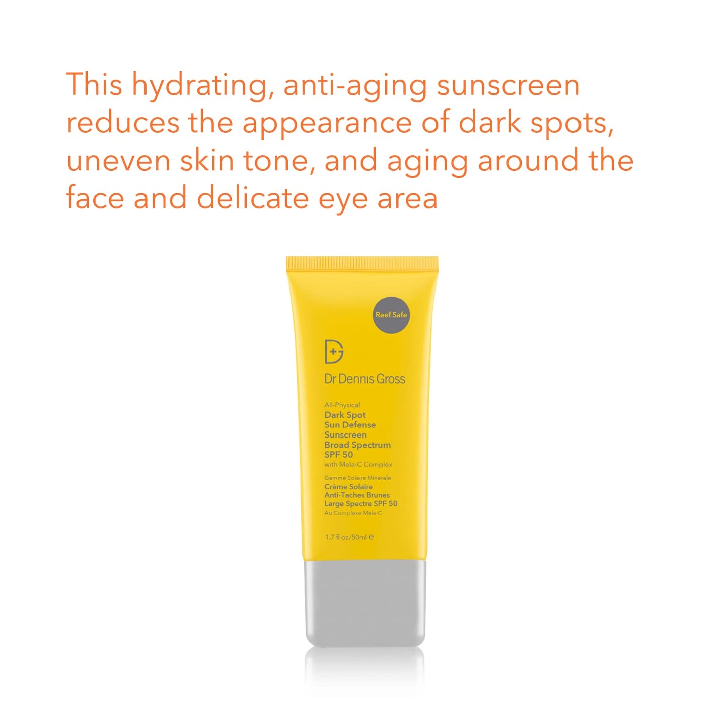 Dr. Dennis Gross Dark Spot Sun Defense Sunscreen Broad Spectrum SPF 50: for Sun Damage, Dark Spots, Uneven Skin Tone, Fine Lines, and Wrinkles, 1.7 fl oz