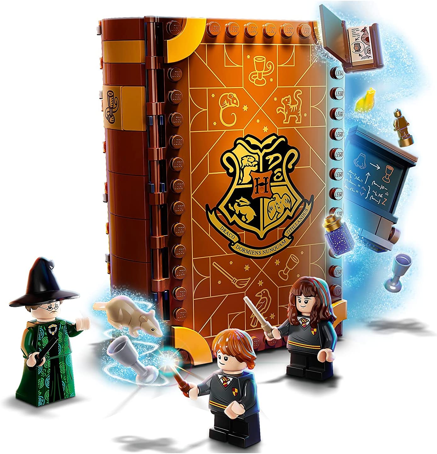 LEGO 76382 Harry Potter Hogwarts Moment: Transfiguration Class Building  Set, Collectible Book Toy, Travel Case, Portable Playset
